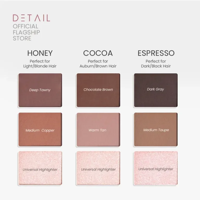 Detail Cosmetics Makebrow Palette Shades