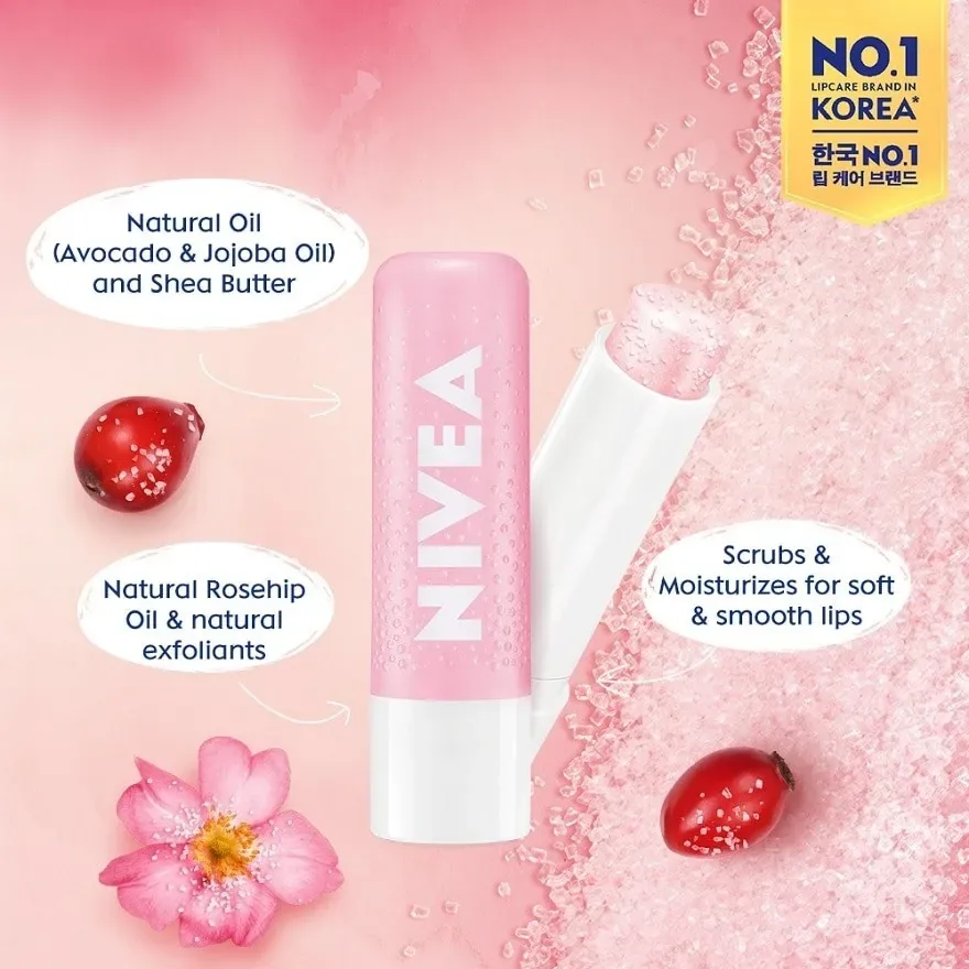 Nivea Rosehip Oil + Vitamin E Caring Lip Scrub