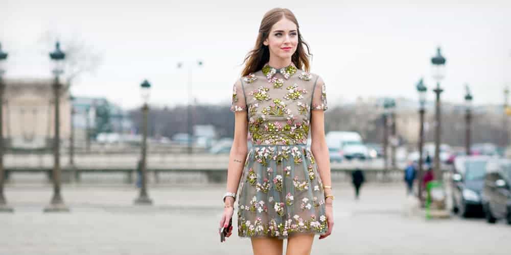 woman wearing floral mini dress